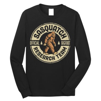 Bigfoot Research Team Retro Vintage Sasquatch Men Women Long Sleeve Shirt
