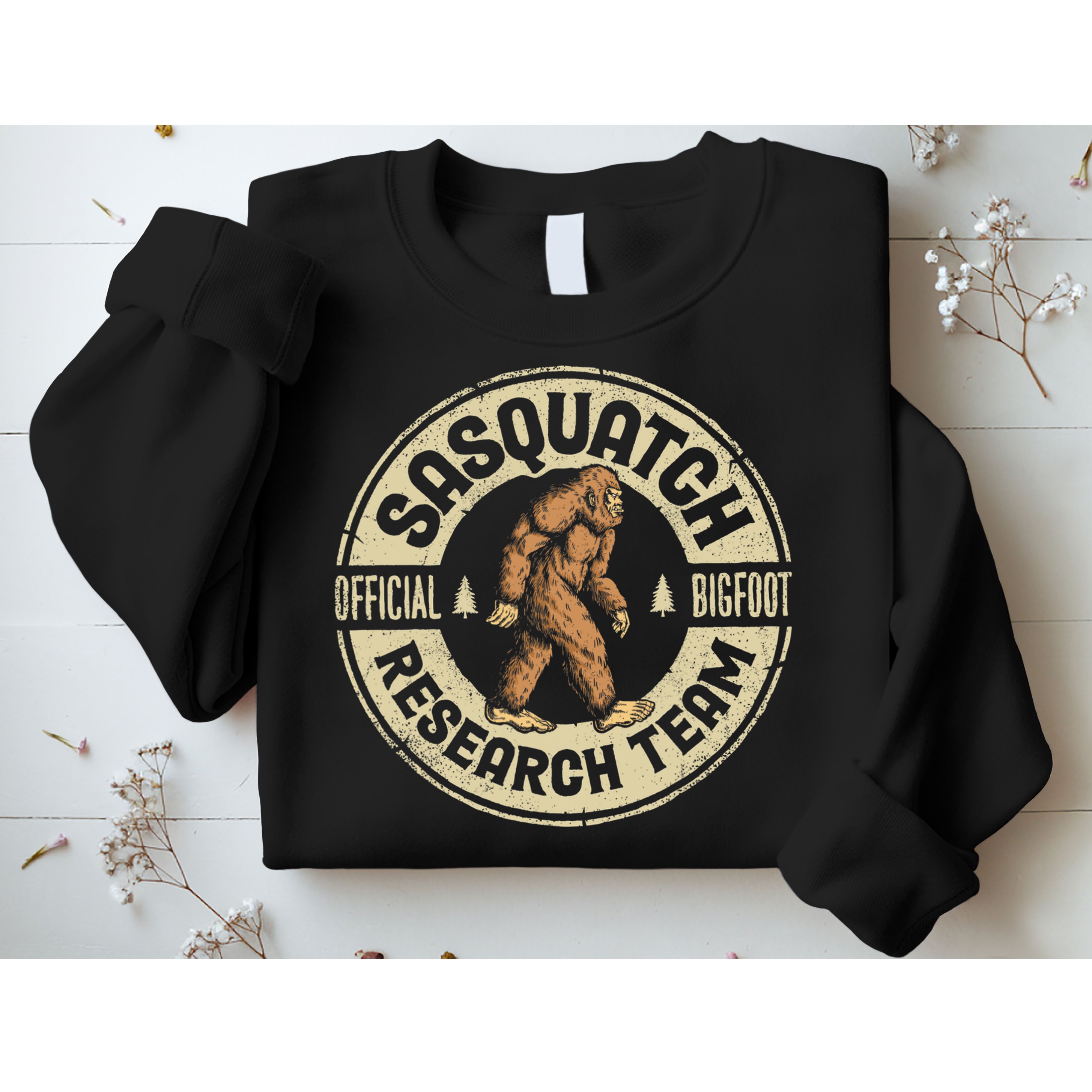 Bigfoot Research Team Retro Vintage Sasquatch Men Women Sweatshirt