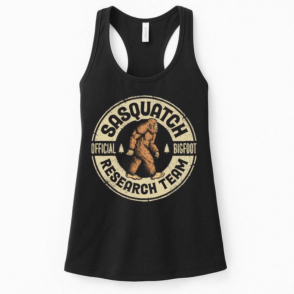 Bigfoot Research Team Retro Vintage Sasquatch Men Women Womens Tank Top
