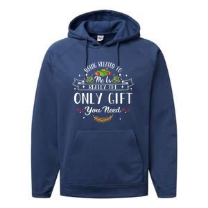 Being Related To Me Is Really Funny Pajams Family Matching Cool Gift Performance Fleece Hoodie