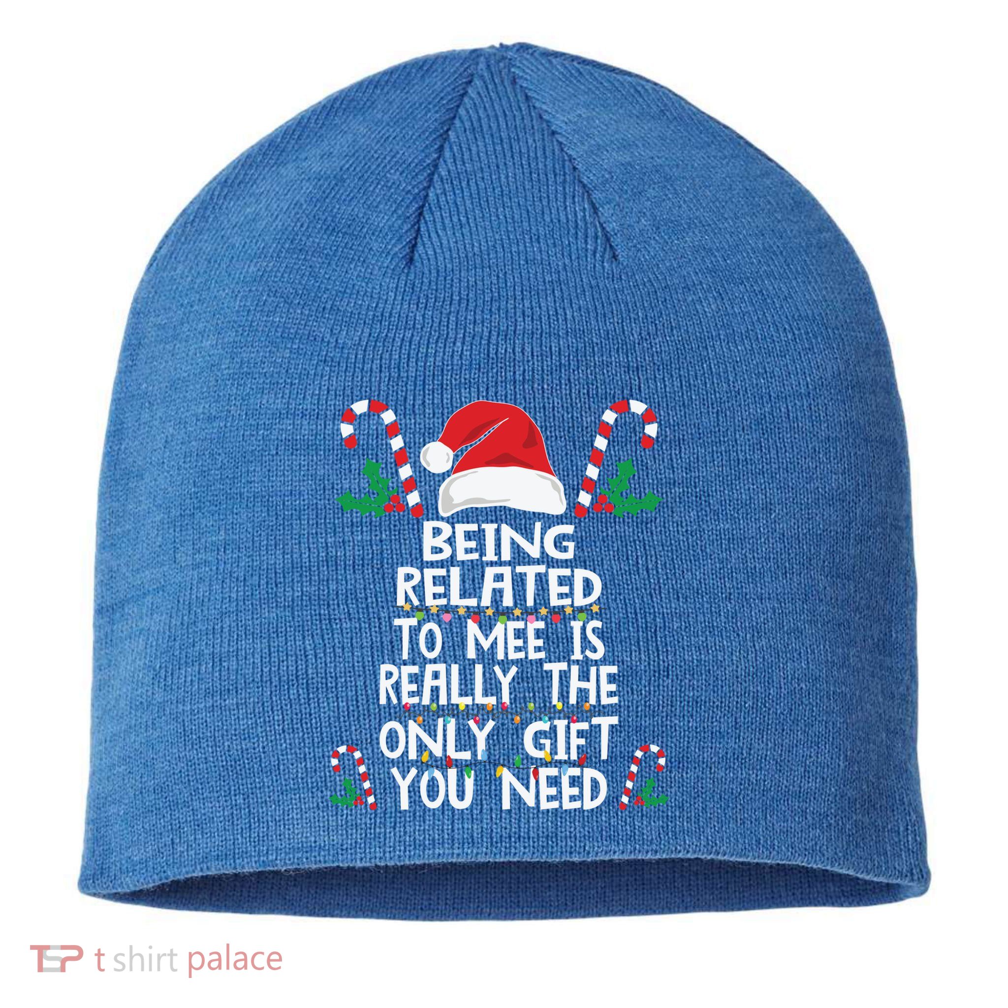 Being Related To Me Is Really The Only Gift You Need Xmas Gift Sustainable Beanie