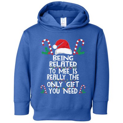 Being Related To Me Is Really The Only Gift You Need Xmas Gift Toddler Hoodie