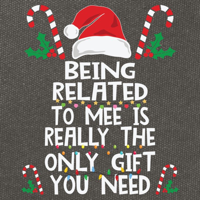 Being Related To Me Is Really The Only Gift You Need Xmas Gift Cotton Canvas Backpack