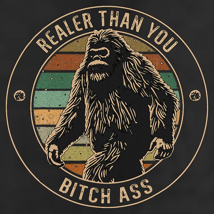 Bigfoot Realer Than Your Bitch Ass Sasquatch Golf Towel