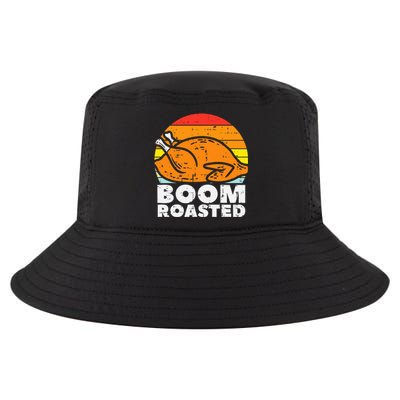 Boom Roasted Turkey Sunset Retro Thanksgiving Cool Comfort Performance Bucket Hat