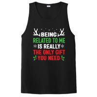 Being Related To Me Funny Christmas Shirts Women Family PosiCharge Competitor Tank