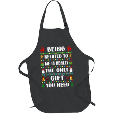 Being Related To Me Funny Xmas Family Matching Christmas Apron