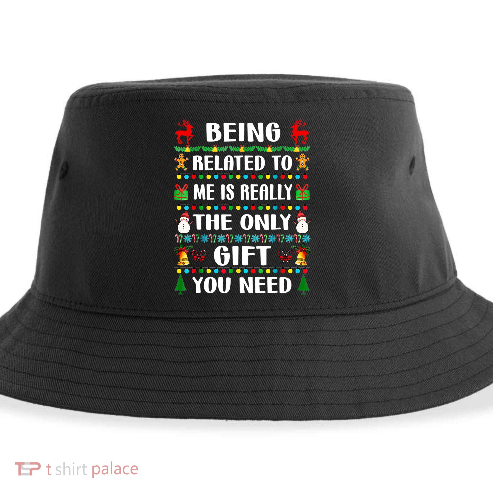 Being Related To Me Funny Xmas Family Matching Christmas Sustainable Bucket Hat