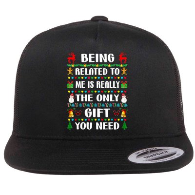 Being Related To Me Funny Xmas Family Matching Christmas Flatbill Hat
