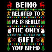 Being Related To Me Funny Xmas Family Matching Christmas Cooling Performance Long Sleeve Crew