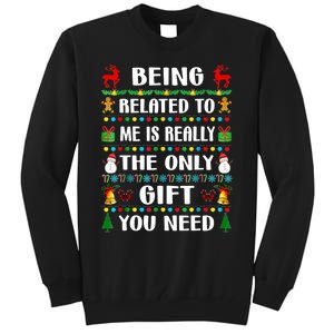 Being Related To Me Funny Xmas Family Matching Christmas Tall Sweatshirt