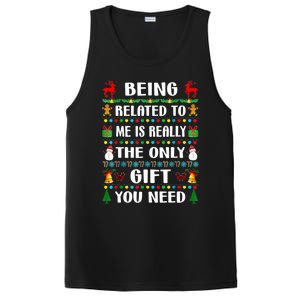 Being Related To Me Funny Xmas Family Matching Christmas PosiCharge Competitor Tank