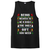 Being Related To Me Funny Xmas Family Matching Christmas PosiCharge Competitor Tank