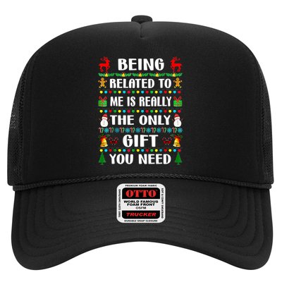 Being Related To Me Funny Xmas Family Matching Christmas Trucker Hat