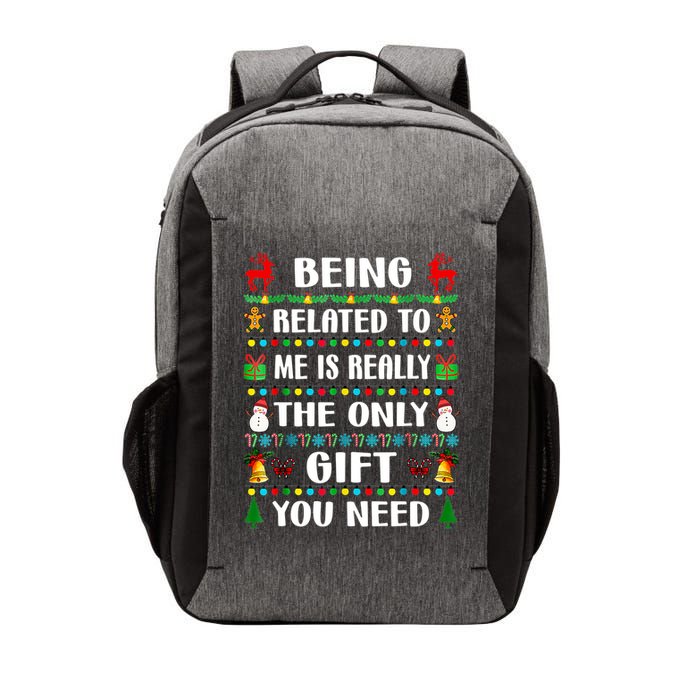 Being Related To Me Funny Xmas Family Matching Christmas Vector Backpack