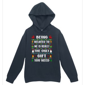 Being Related To Me Funny Xmas Family Matching Christmas Urban Pullover Hoodie