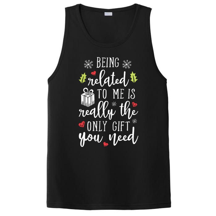 Being Related To Me Funny Christmas Family Xmas Pajamas Gift PosiCharge Competitor Tank