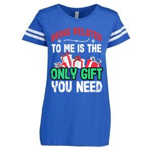 Being Related To Me Is The Only Present You Need Gift Enza Ladies Jersey Football T-Shirt