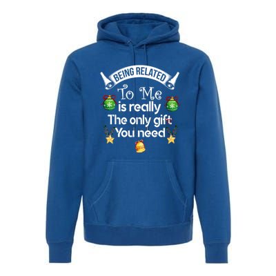 Being Related To Me Is The Really Only Gift You Need Xmas Meaningful Gift Premium Hoodie