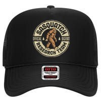 Bigfoot Research Team Retro Vintage Sasquatch Men Women High Crown Mesh Back Trucker Hat