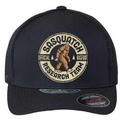 Bigfoot Research Team Retro Vintage Sasquatch Men Women Flexfit Unipanel Trucker Cap