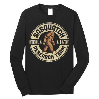 Bigfoot Research Team Retro Vintage Sasquatch Men Women Long Sleeve Shirt