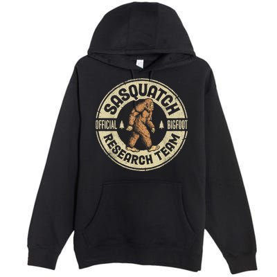 Bigfoot Research Team Retro Vintage Sasquatch Men Women Premium Pullover Hoodie