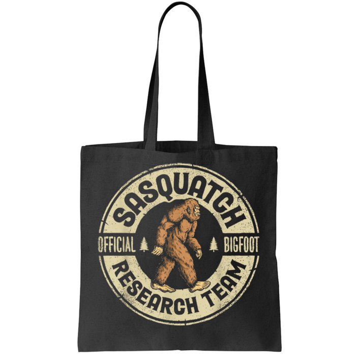 Bigfoot Research Team Retro Vintage Sasquatch Men Women Tote Bag