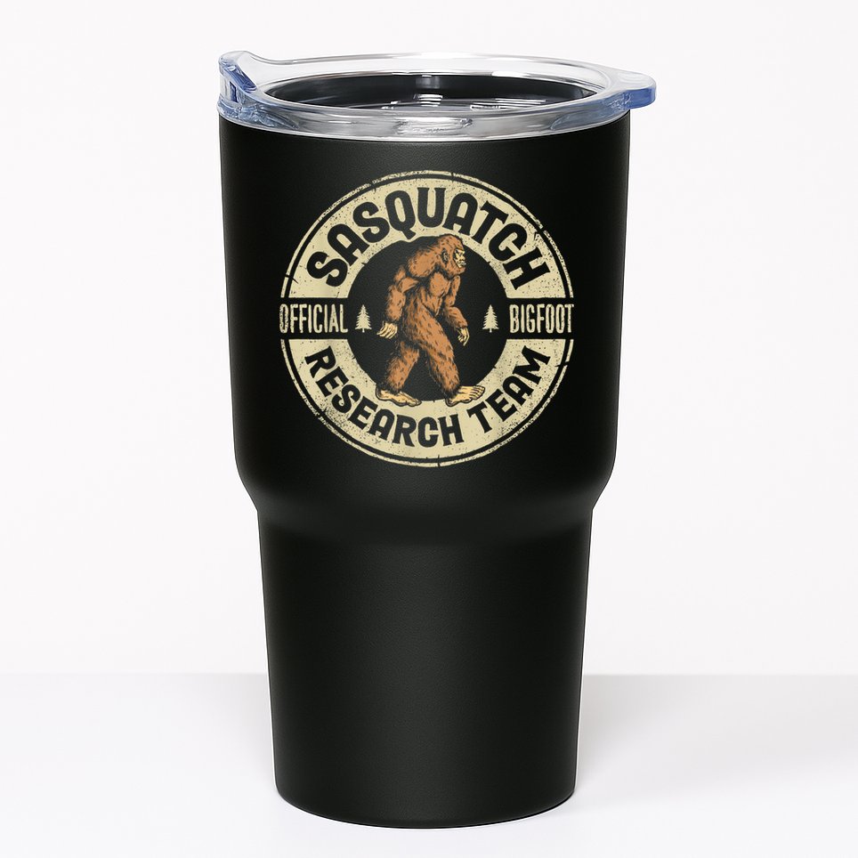 Bigfoot Research Team Retro Vintage Sasquatch Men Women Tumbler