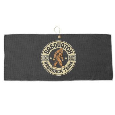 Bigfoot Research Team Retro Vintage Sasquatch Men Women Large Microfiber Waffle Golf Towel