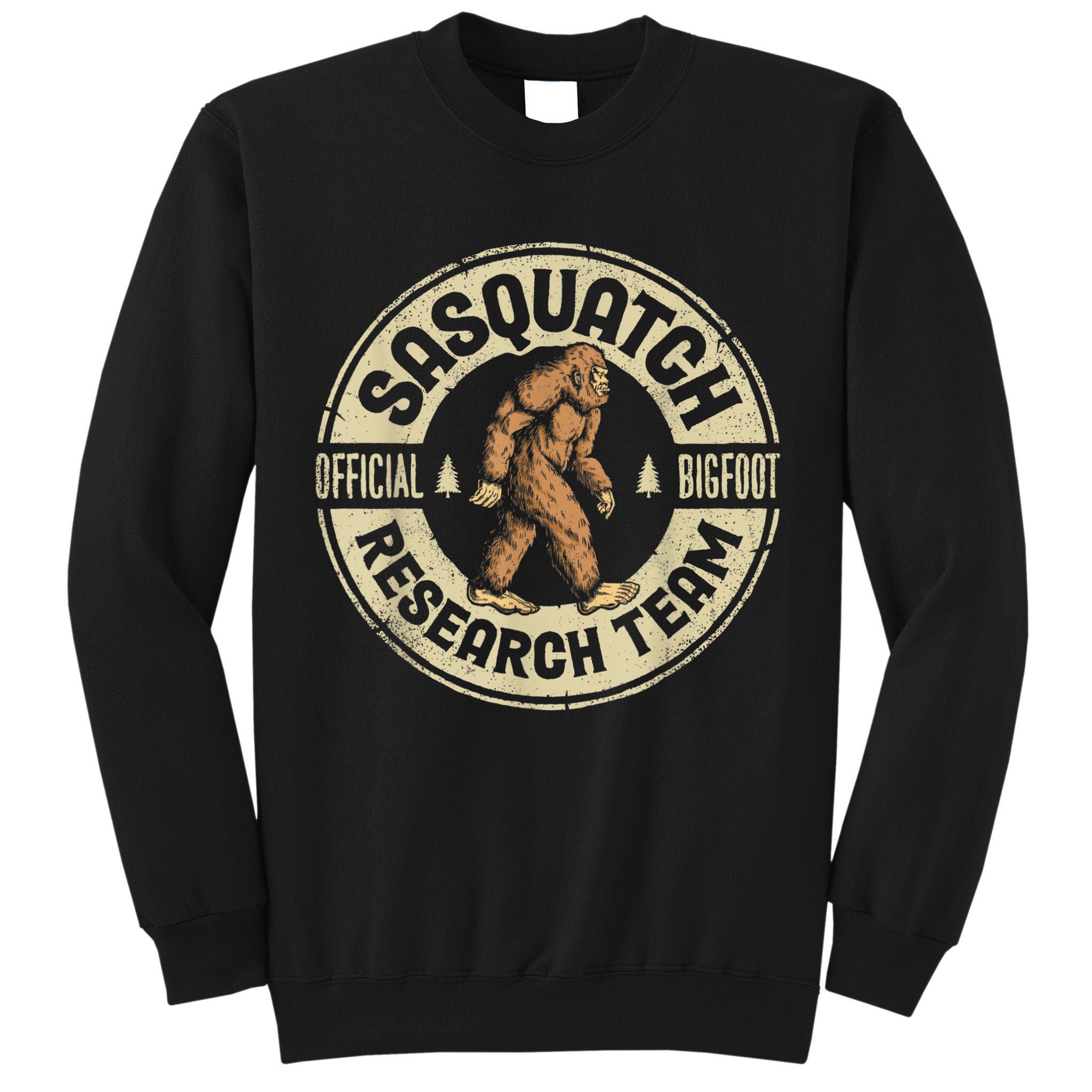 Bigfoot Research Team Retro Vintage Sasquatch Men Women Tall Sweatshirt