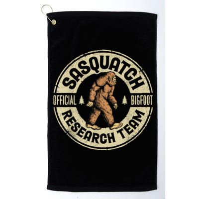 Bigfoot Research Team Retro Vintage Sasquatch Men Women Platinum Collection Golf Towel