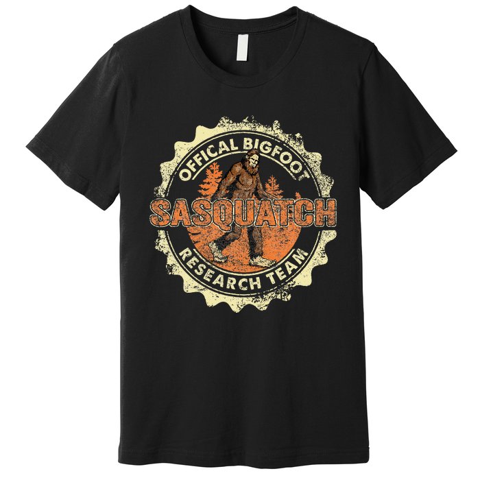 Bigfoot Research Team Retro Vintage Sasquatch Premium T-Shirt