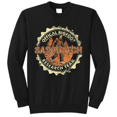 Bigfoot Research Team Retro Vintage Sasquatch Tall Sweatshirt