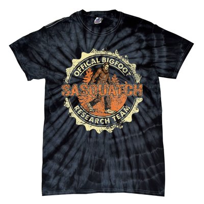 Bigfoot Research Team Retro Vintage Sasquatch Tie-Dye T-Shirt