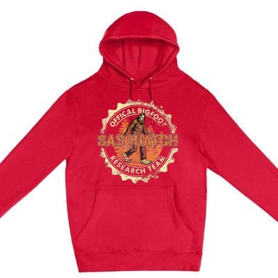 Bigfoot Research Team Retro Vintage Sasquatch Premium Pullover Hoodie