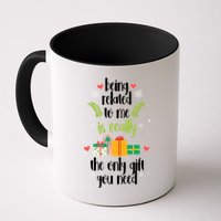 Being Related To Me Is Really The Only Gift You Need Funny Christmas Mug