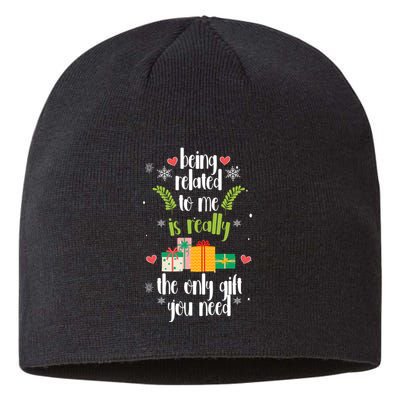 Being Related To Me Is Really The Only Gift You Need Funny Christmas Sustainable Beanie