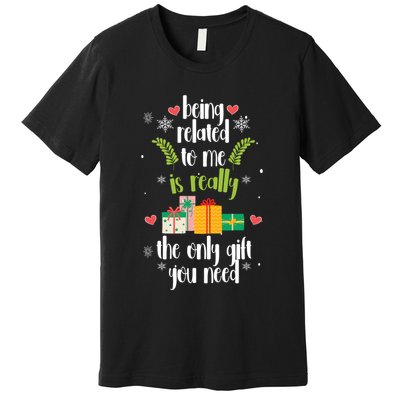 Being Related To Me Is Really The Only Gift You Need Funny Christmas Premium T-Shirt