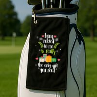Being Related To Me Is Really The Only Gift You Need Funny Christmas Golf Towel