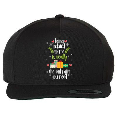 Being Related To Me Is Really The Only Gift You Need Funny Christmas Wool Snapback Cap