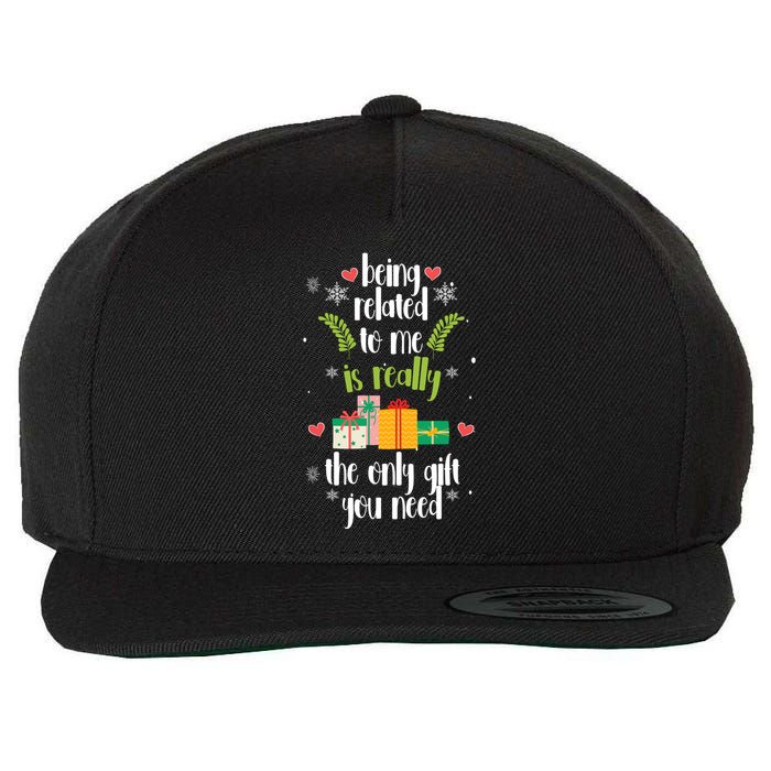 Being Related To Me Is Really The Only Gift You Need Funny Christmas Wool Snapback Cap