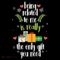 Being Related To Me Is Really The Only Gift You Need Funny Christmas Zip Tote Bag