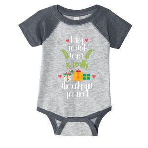 Being Related To Me Is Really The Only Gift You Need Funny Christmas Infant Baby Jersey Bodysuit