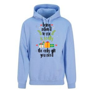 Being Related To Me Is Really The Only Gift You Need Funny Christmas Unisex Surf Hoodie