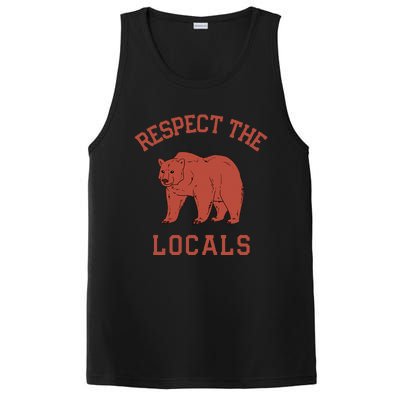 Bear Respect The Locals Camping Hiking Outdoor Adventure PosiCharge Competitor Tank