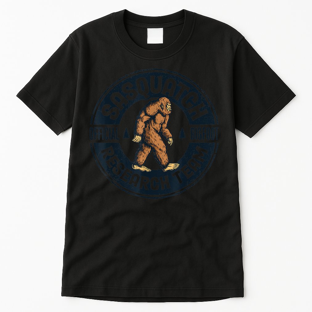 Bigfoot Research Team Retro Vintage Sasquatch Men Women Tall T-Shirt