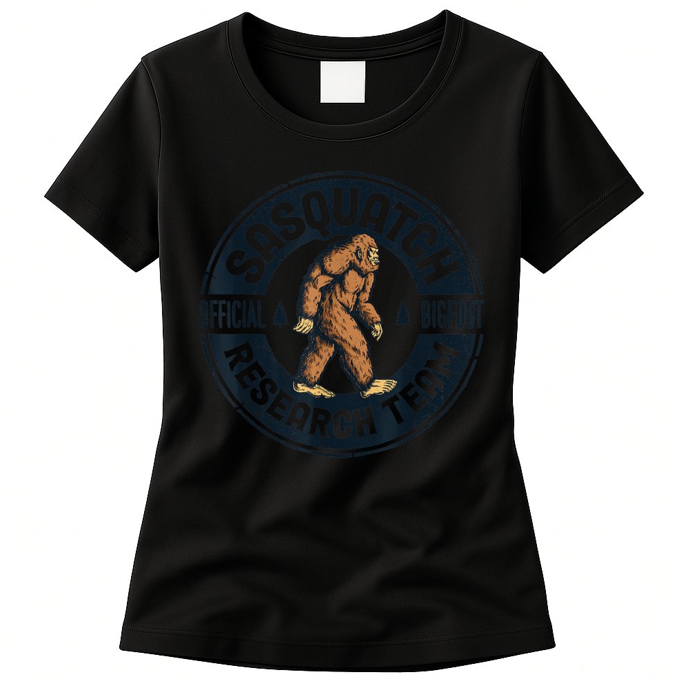 Bigfoot Research Team Retro Vintage Sasquatch Men Women Womens T-Shirt