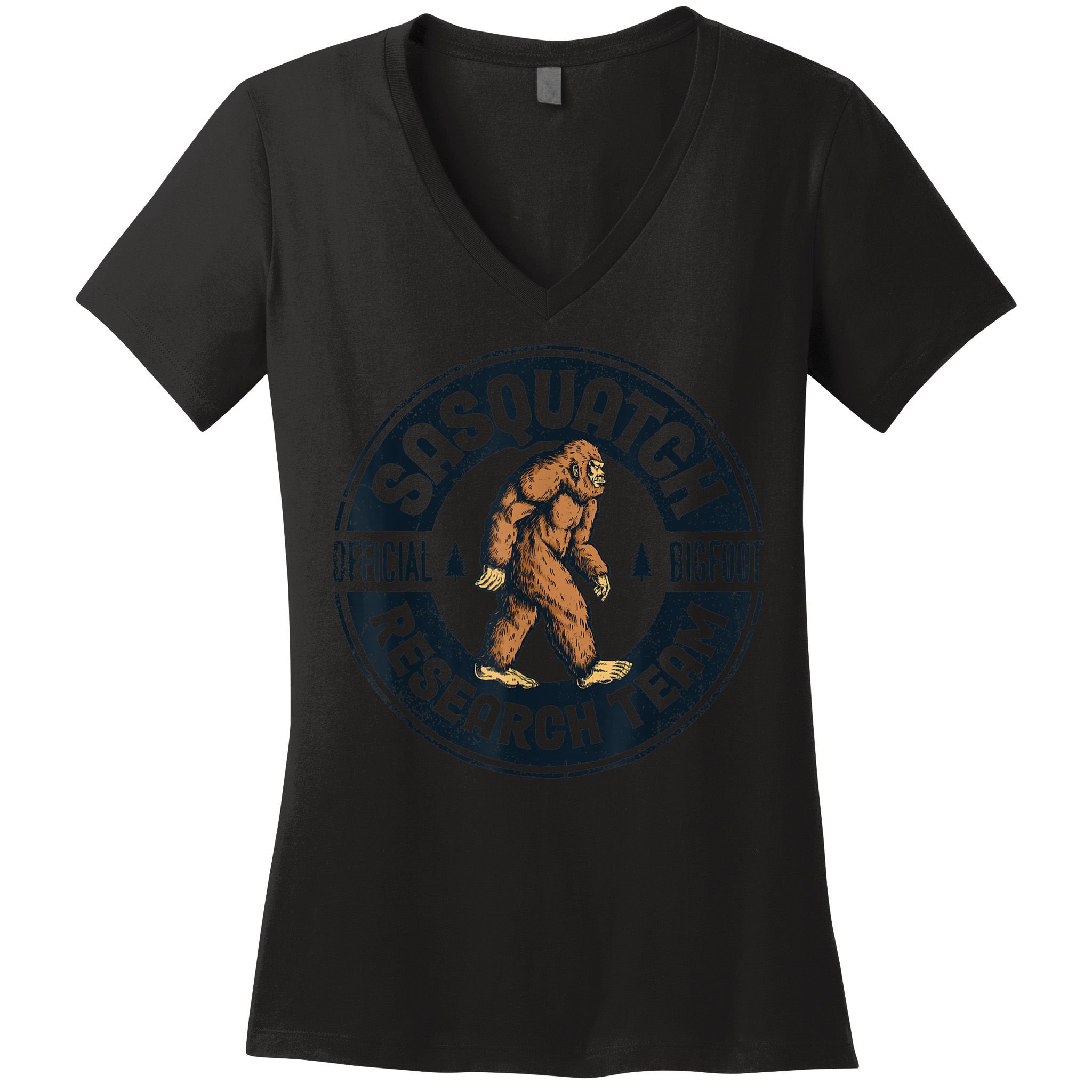 Bigfoot Research Team Retro Vintage Sasquatch Men Women Women's V-Neck T-Shirt