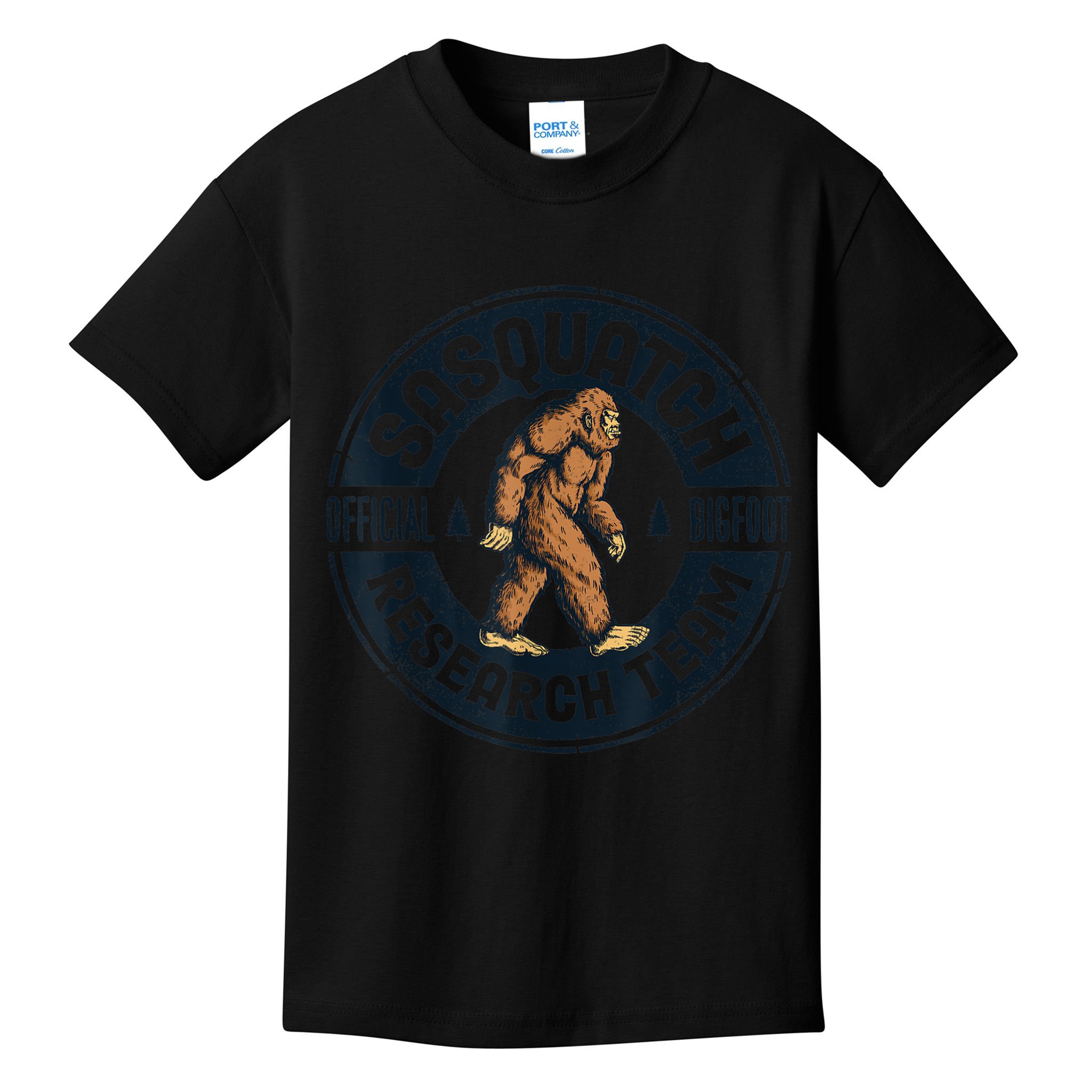 Bigfoot Research Team Retro Vintage Sasquatch Men Women Kids T-Shirt